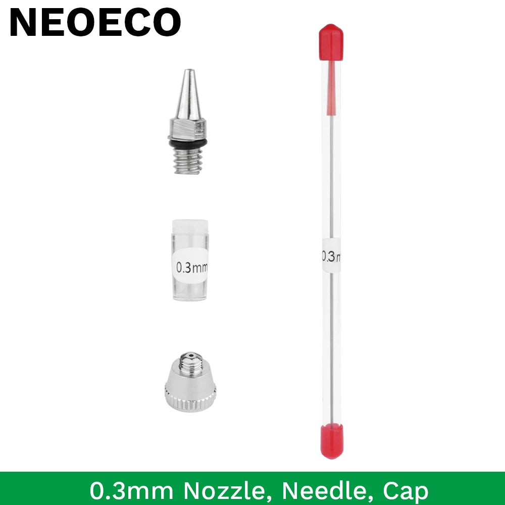 0.2mm, 0.3mm, 0.5mm Airbrush Nozzle Airbrush Needle Nozzle Cap Replacement Parts for Airbrush Spray Gun Sprayer Accessories